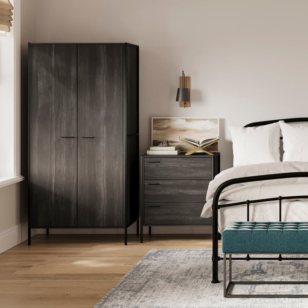 Product photograph of Lochan Chest Of Drawers - Black from Olivia's.