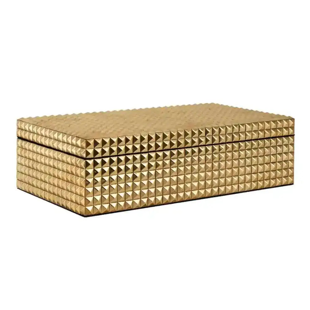 Product photograph of Richmond Interiors Blaze Jewellery Box In Gold from Olivia's
