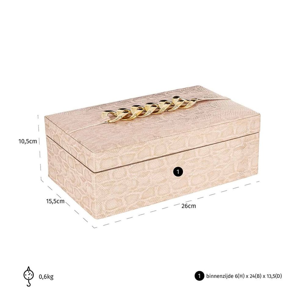 Product photograph of Richmond Interiors Noell Storage Box In Pink from Olivia's.