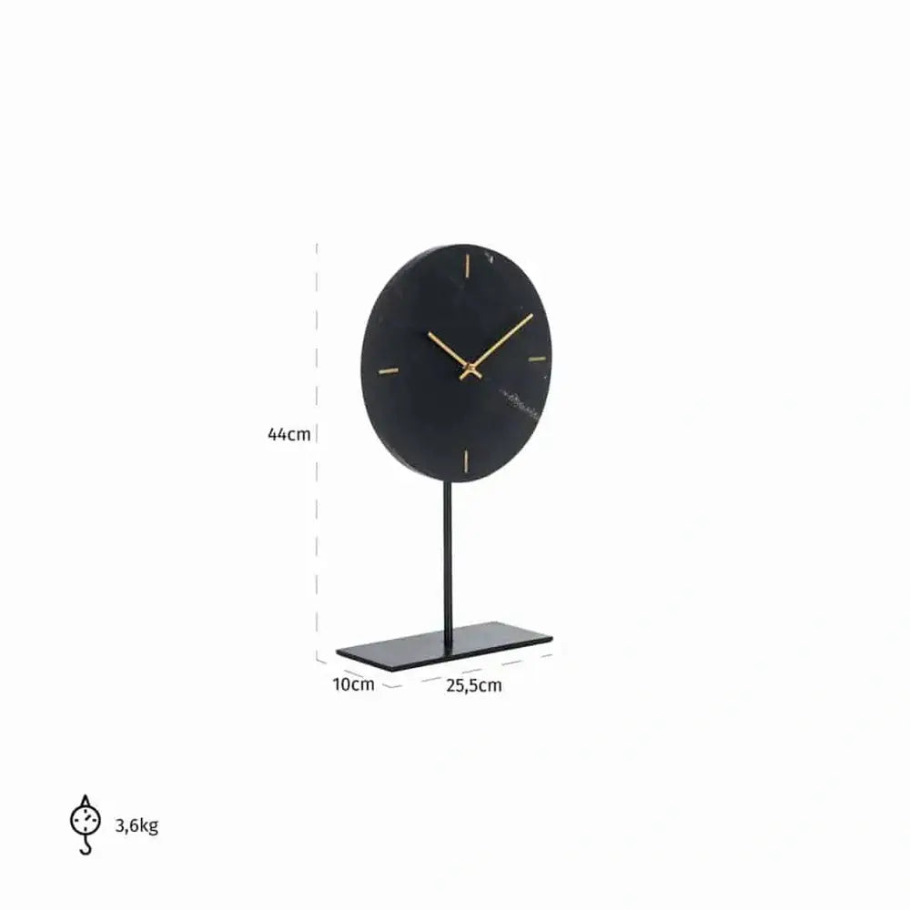 Product photograph of Richmond Interiors Brett Clock In Standard Black from Olivia's.