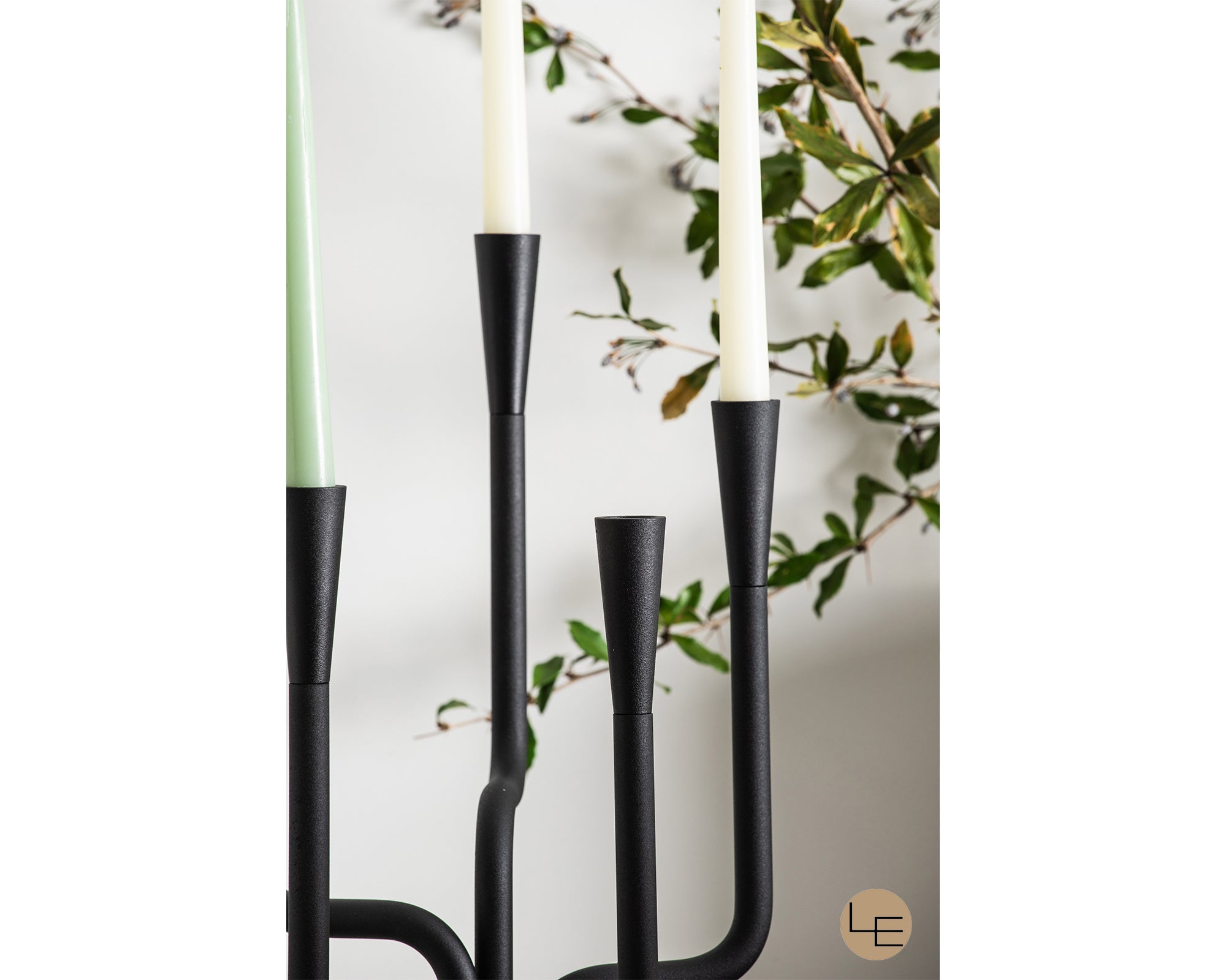 Product photograph of Liang Eimil Maman Candle Holder Black from Olivia's.