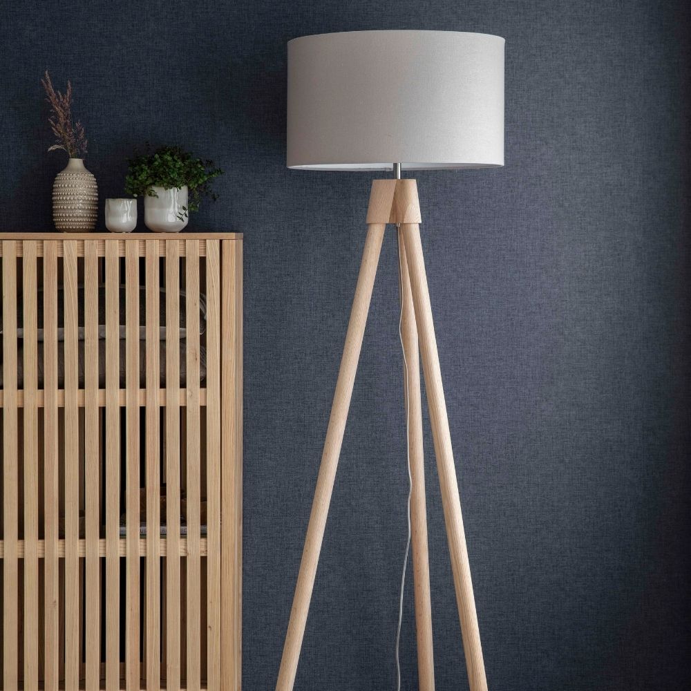 Product photograph of Garden Trading Hambledon Oak Floor Lamp from Olivia's