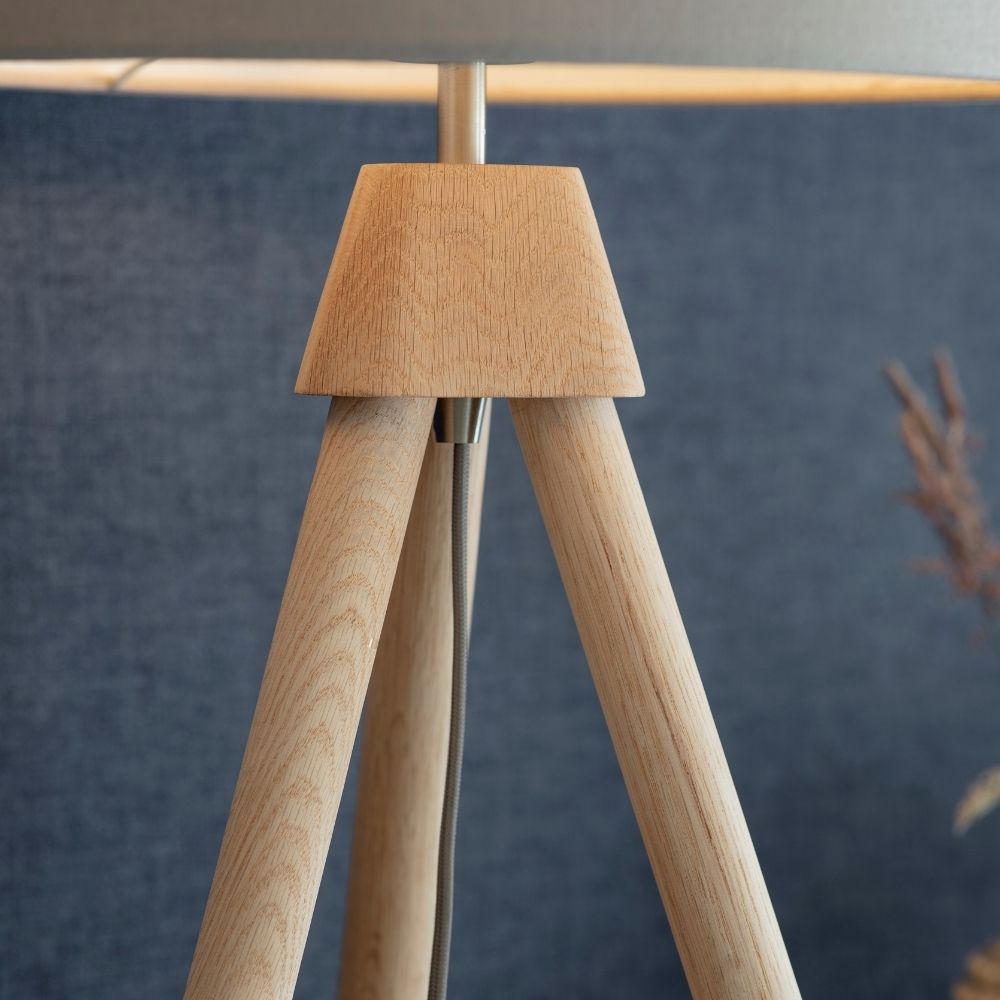 Product photograph of Garden Trading Hambledon Oak Table Lamp from Olivia's.