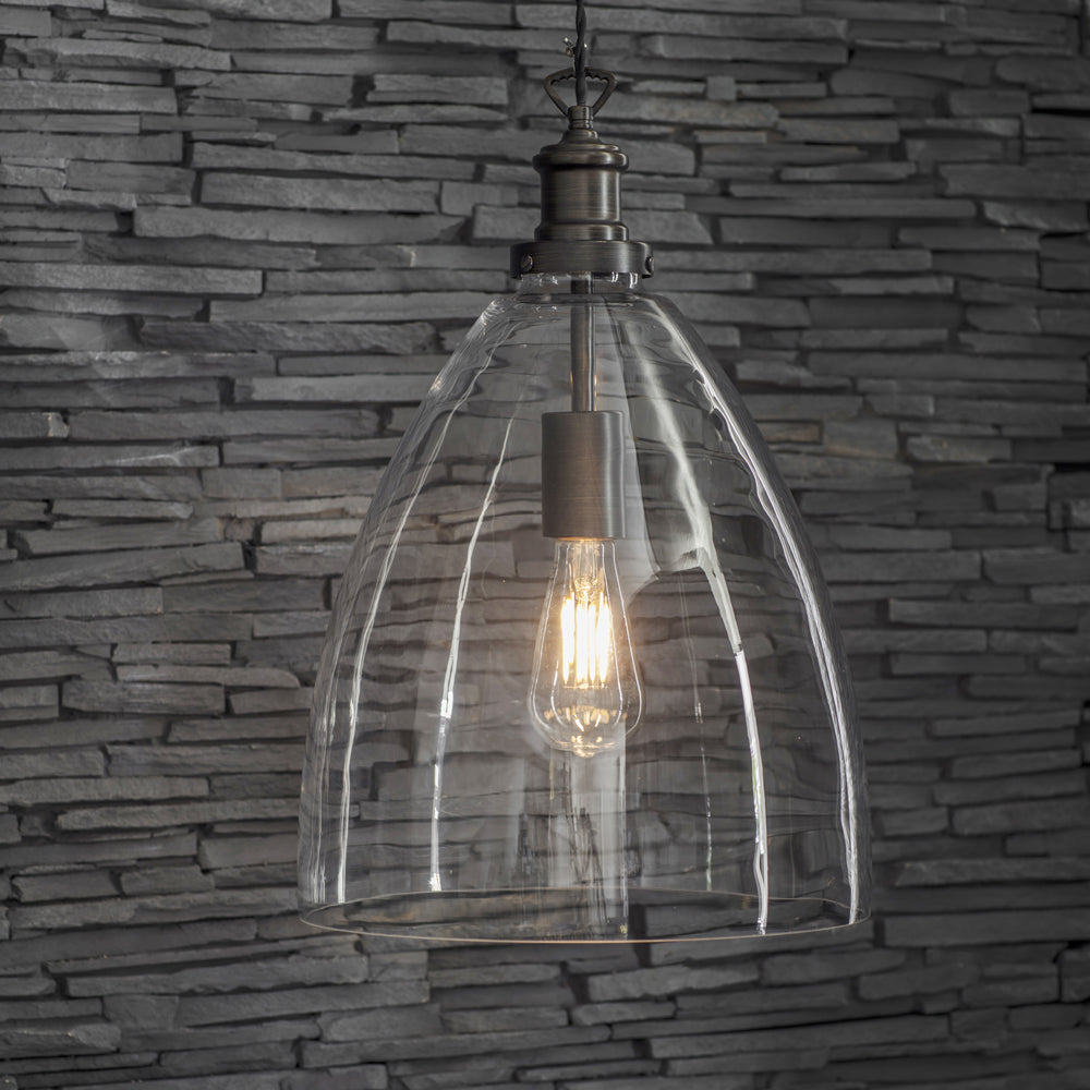 Product photograph of Garden Trading Hoxton Bullet Pendant Light In Antique In Bronze Outlet from Olivia's