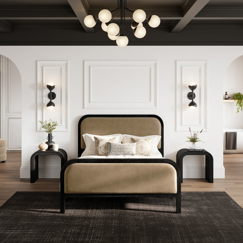 Product photograph of River Side Table - Black from Olivia's.