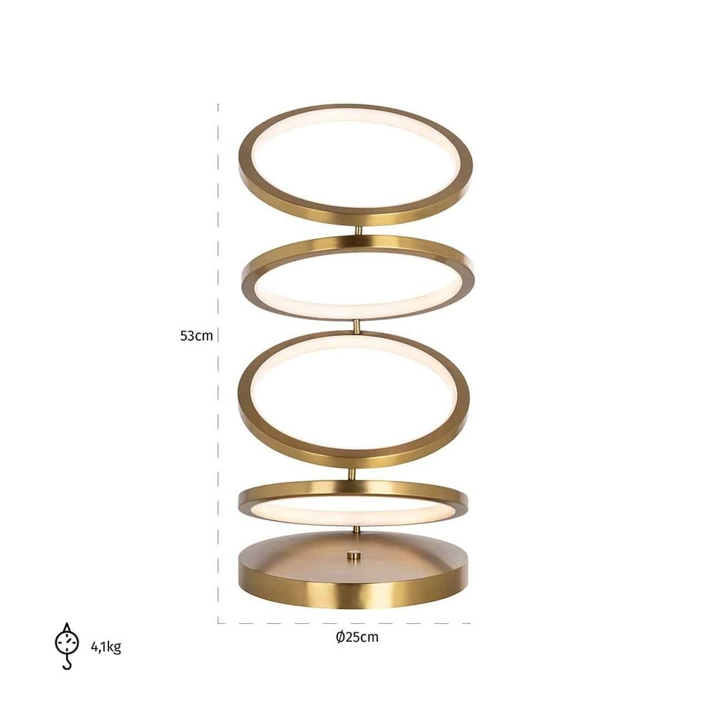 Product photograph of Richmond Interiors Jaimin Table Lamp In Brushed Gold from Olivia's.