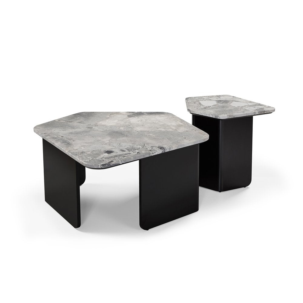 Product photograph of Liang Eimil Organic Coffee Table Oreo Grey Matt Black from Olivia's.