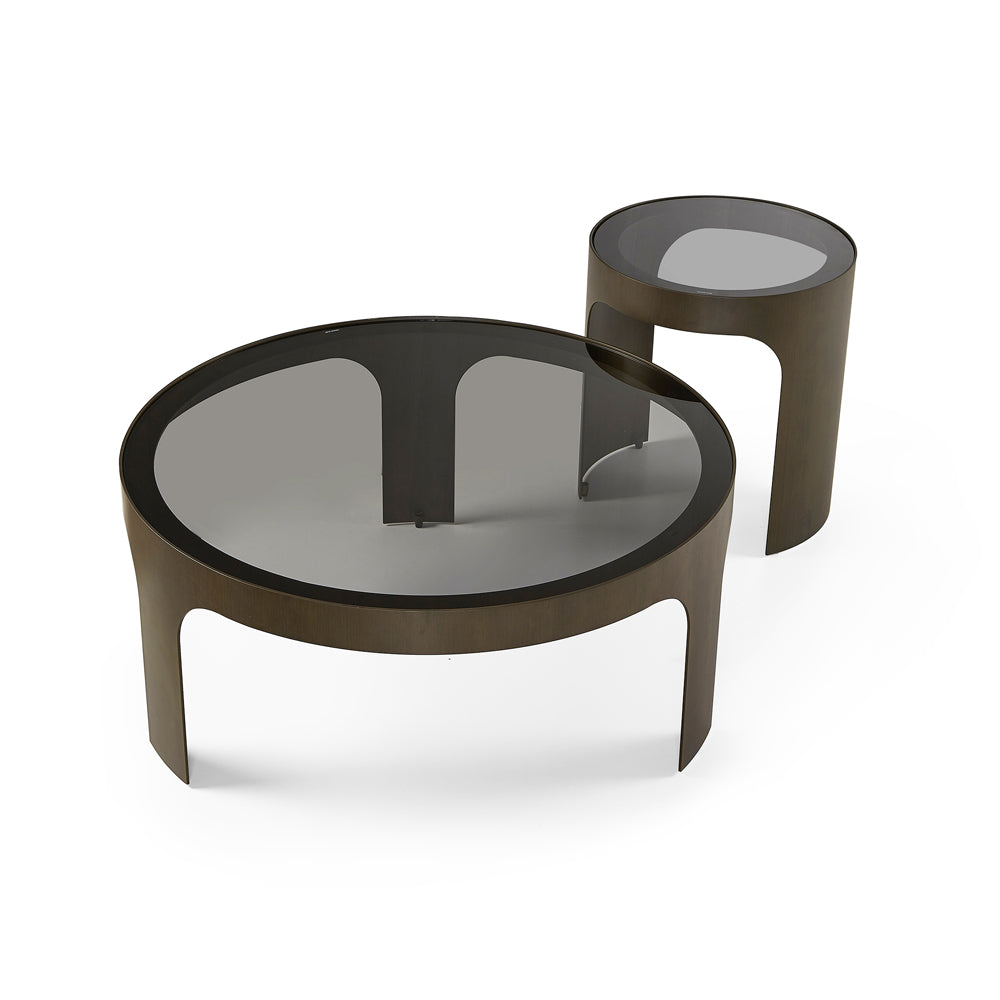 Product photograph of Liang Eimil Arch Coffee Table Antique Bronze Smoked Black from Olivia's.