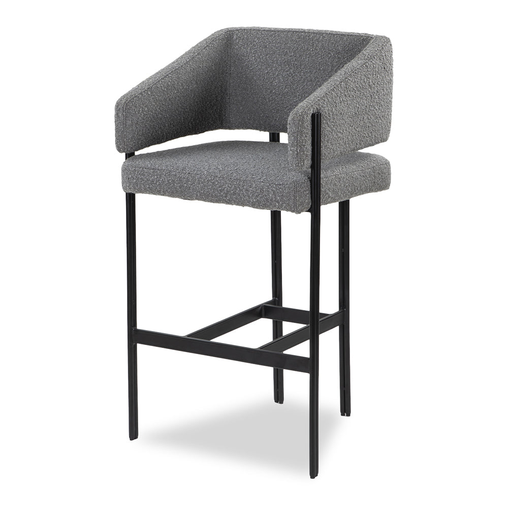Product photograph of Liang Eimil Tatler Bar Stool Boucle Grey Outlet from Olivia's