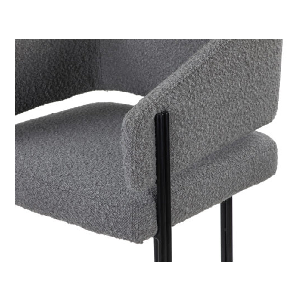 Product photograph of Liang Eimil Tatler Bar Stool Boucle Grey Outlet from Olivia's.