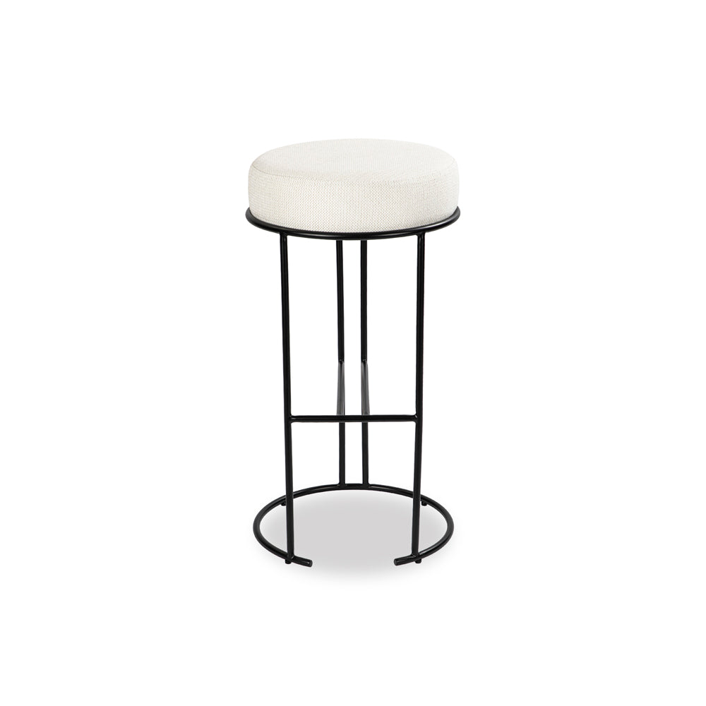 Product photograph of Liang Eimil Compti Bar Stool - Pilman Beige Matt Black Pilman Beige from Olivia's