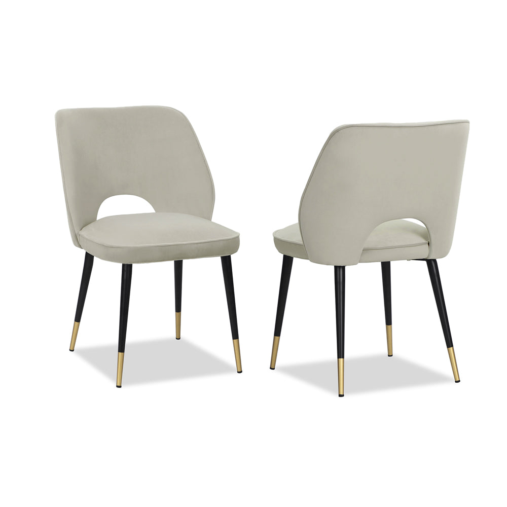 Liang Eimil Jagger Set Of 2 Dining Chairs Kaster Ii Light Grey