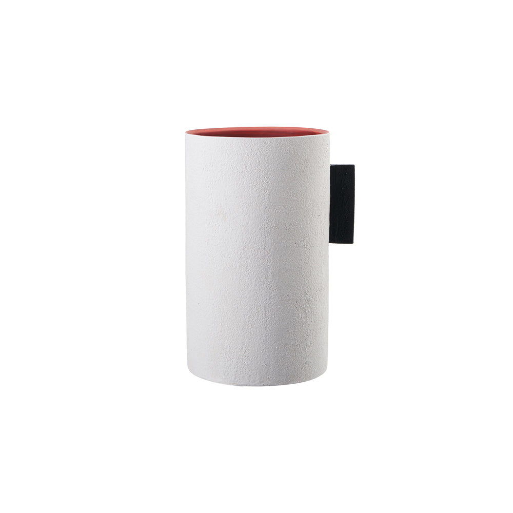 Product photograph of Liang Eimil Santi Ii Ceramic Vase Black White Red from Olivia's