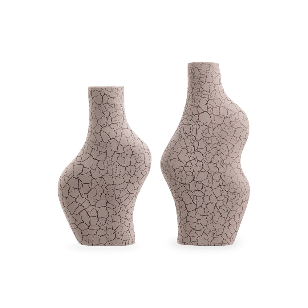 Product photograph of Liang Eimil Marni Ceramic Vase Large Taupe from Olivia's.