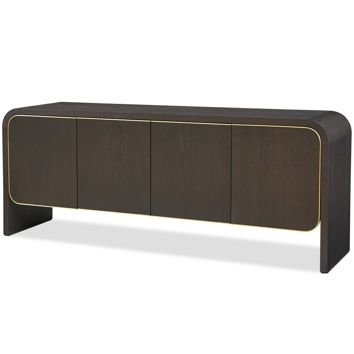 Product photograph of Liang Eimil Walter Sideboard In Dark Grey Oak Brass from Olivia's