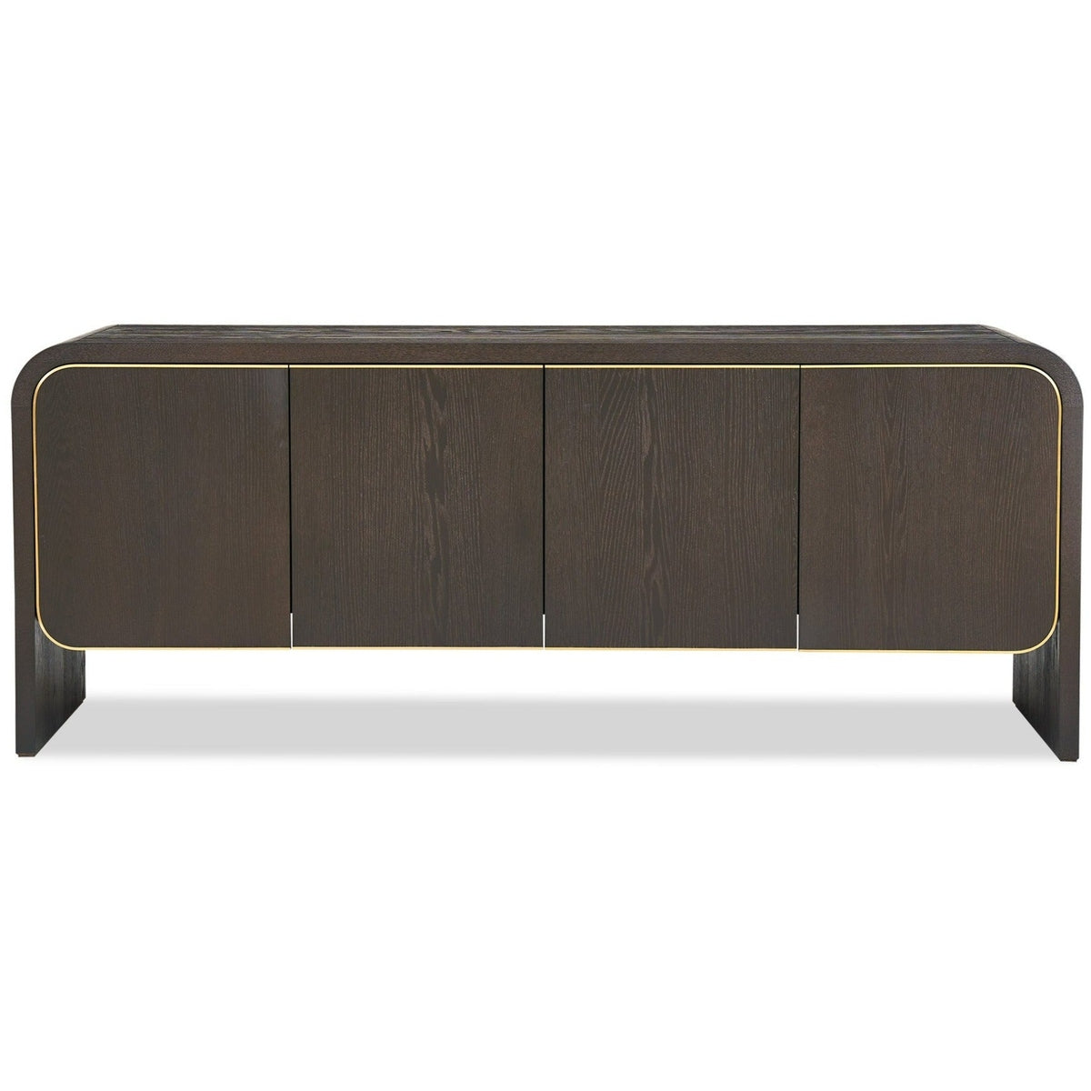 Product photograph of Liang Eimil Walter Sideboard In Dark Grey Oak Brass from Olivia's.