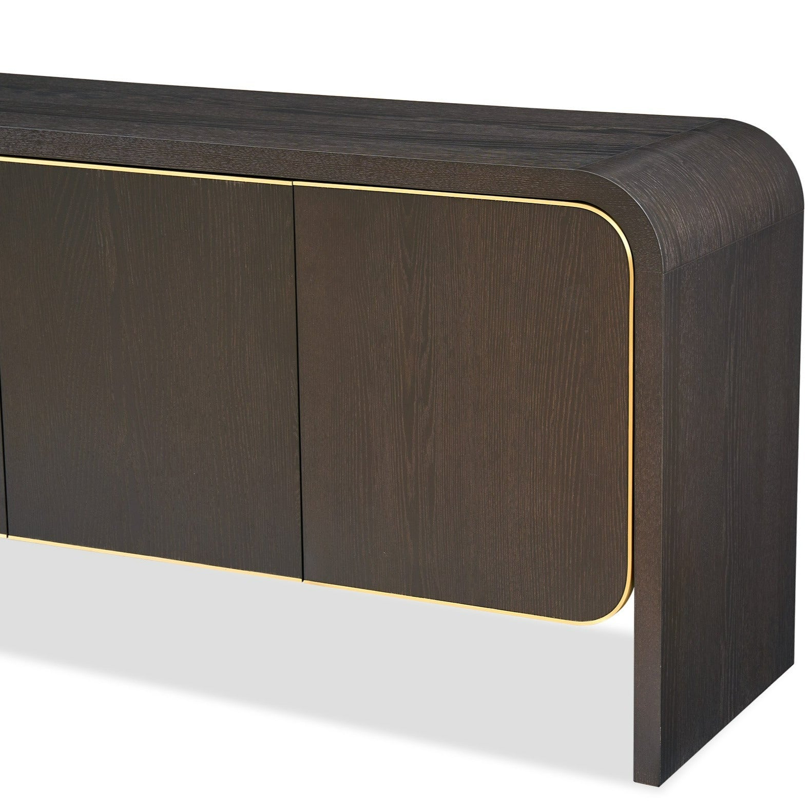 Product photograph of Liang Eimil Walter Sideboard In Dark Grey Oak Brass from Olivia's.