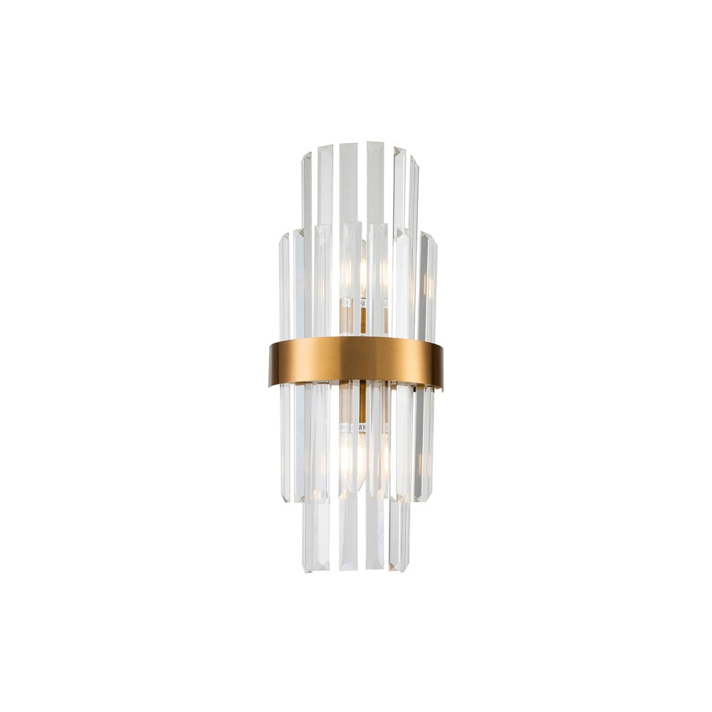 Product photograph of Liang Eimil Regency Wall Lamp Brass Clear from Olivia's
