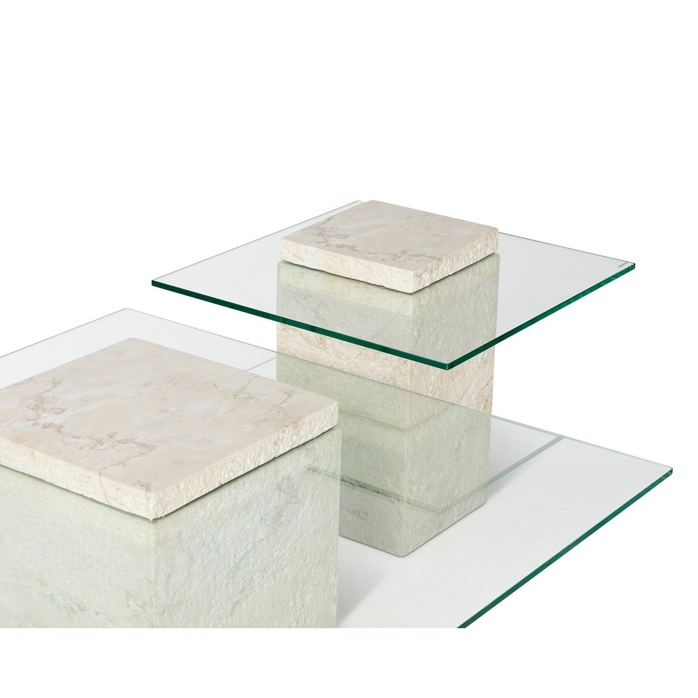 Product photograph of Liang Eimil Rock Coffee Table In Faux Marble Concrete Beige from Olivia's.
