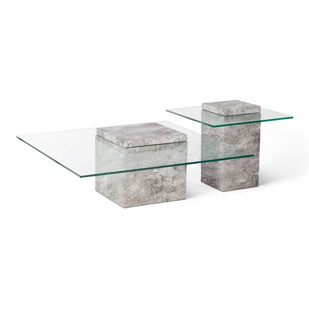 Product photograph of Liang Eimil Rock Coffee Table In Faux Marble Concrete Grey from Olivia's