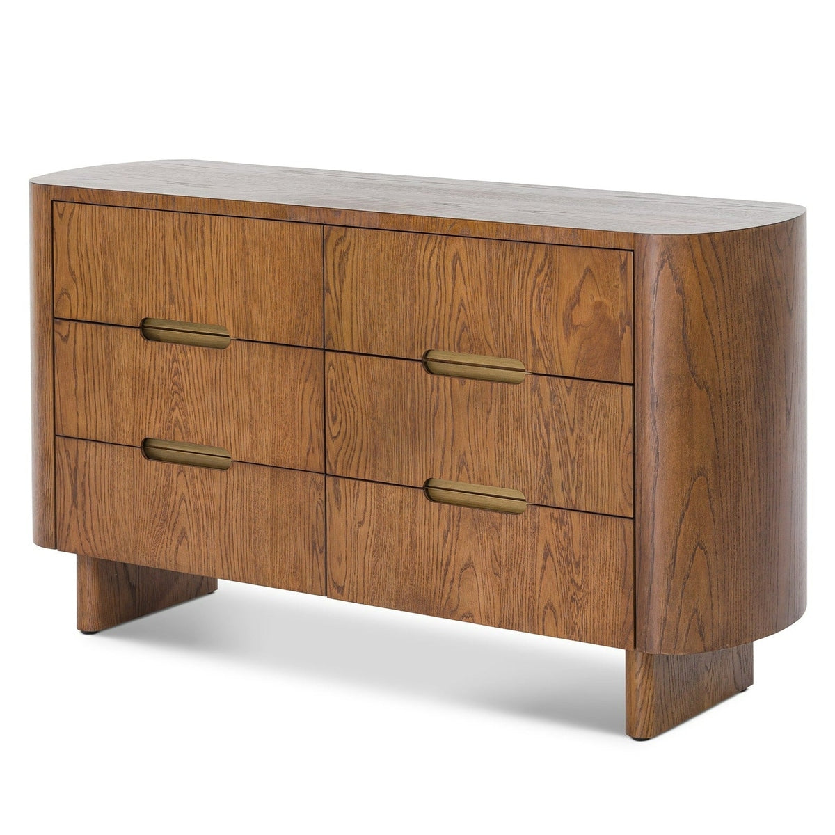 Product photograph of Liang Eimil Lettos Chest Of Drawer In Brushed Brown Oak from Olivia's