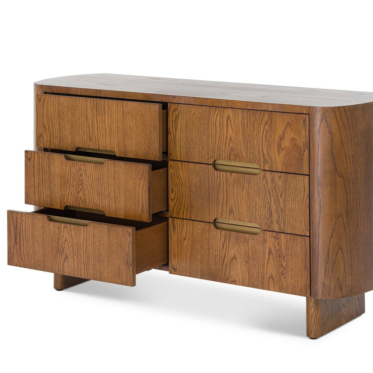 Product photograph of Liang Eimil Lettos Chest Of Drawer In Brushed Brown Oak from Olivia's.