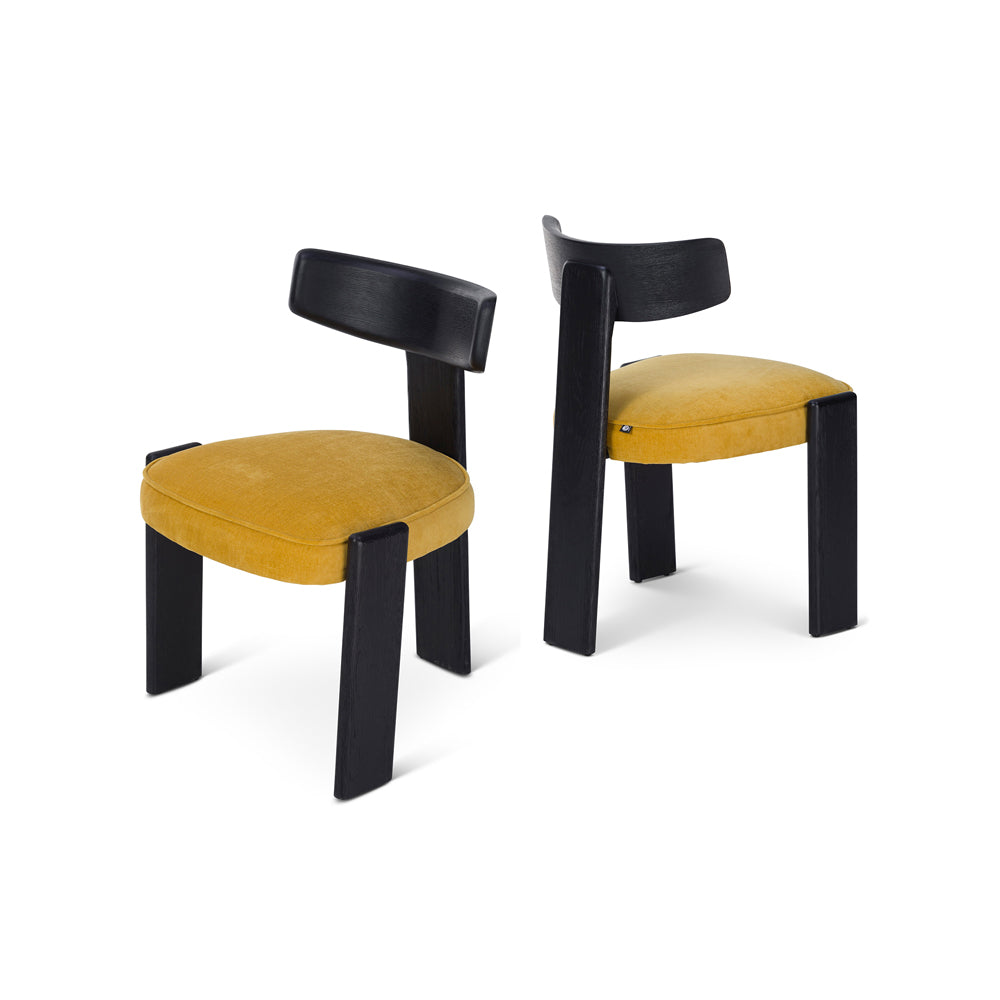 Product photograph of Liang Eimil Albi Set Of 2 Dining Chairs - Morgan Ochre from Olivia's