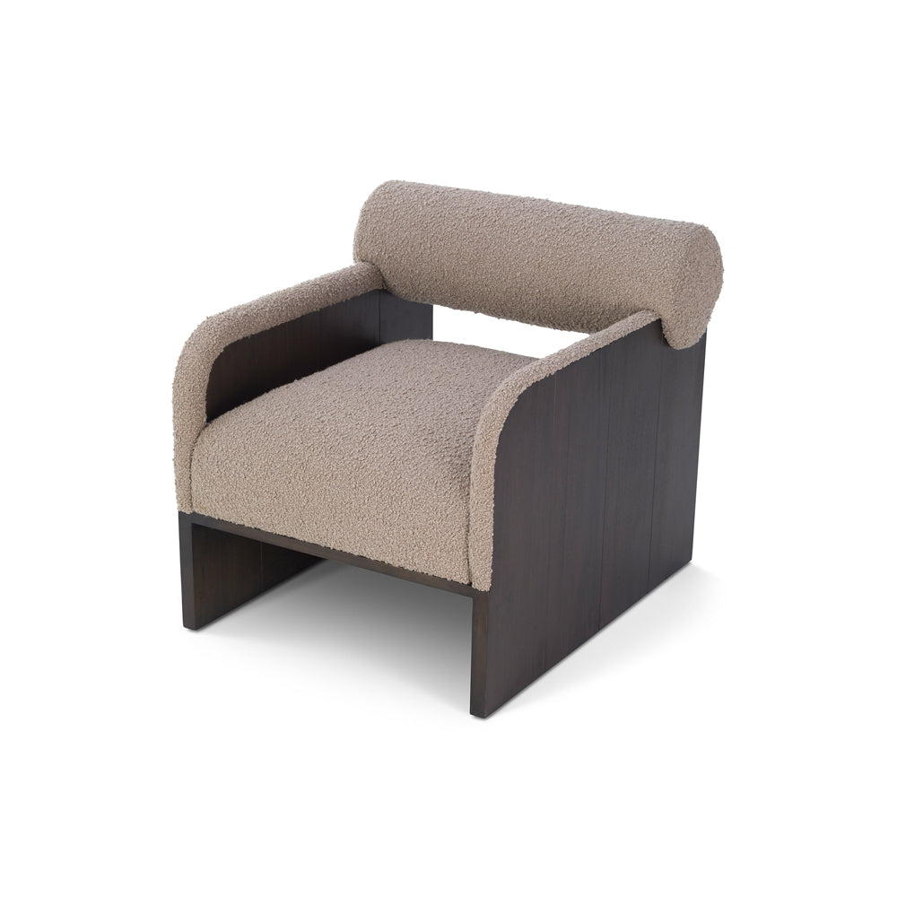 Product photograph of Liang Eimil Elis Occasional Chair - Beverly Boucle Espresso Grey from Olivia's.