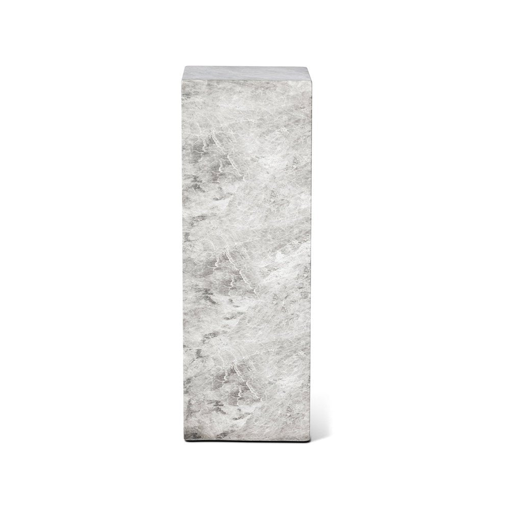 Product photograph of Liang Eimil Long Pedestal In Faux Marble Concrete Grey from Olivia's.