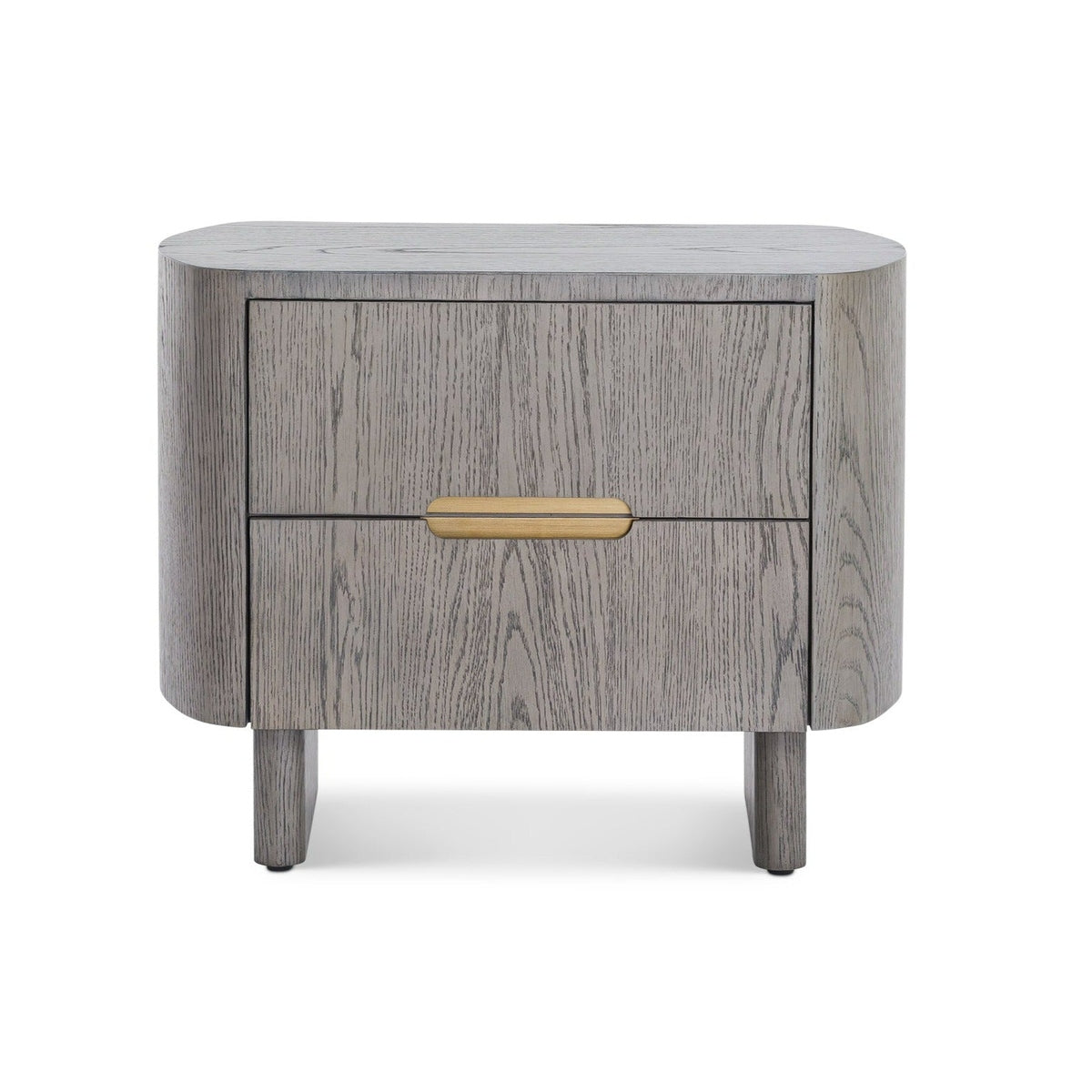 Product photograph of Liang Eimil Lettos Bedside Table In Silver Black Oak from Olivia's.