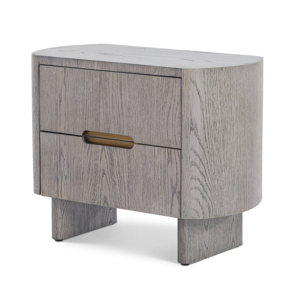 Product photograph of Liang Eimil Lettos Bedside Table In Silver Black Oak from Olivia's