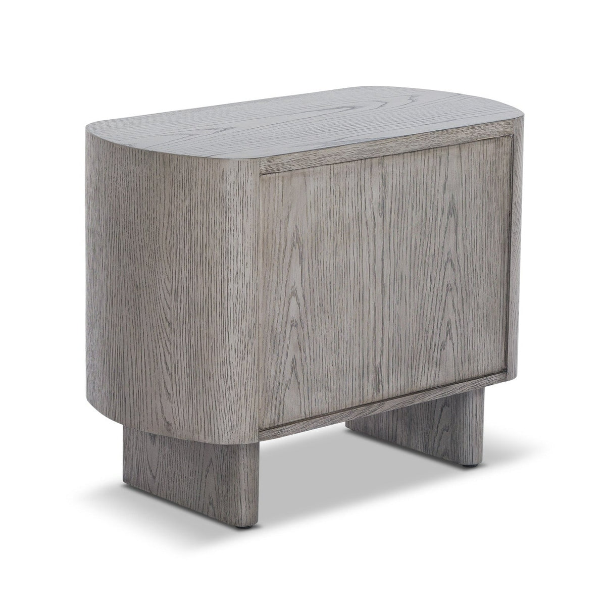 Product photograph of Liang Eimil Lettos Bedside Table In Silver Black Oak from Olivia's.