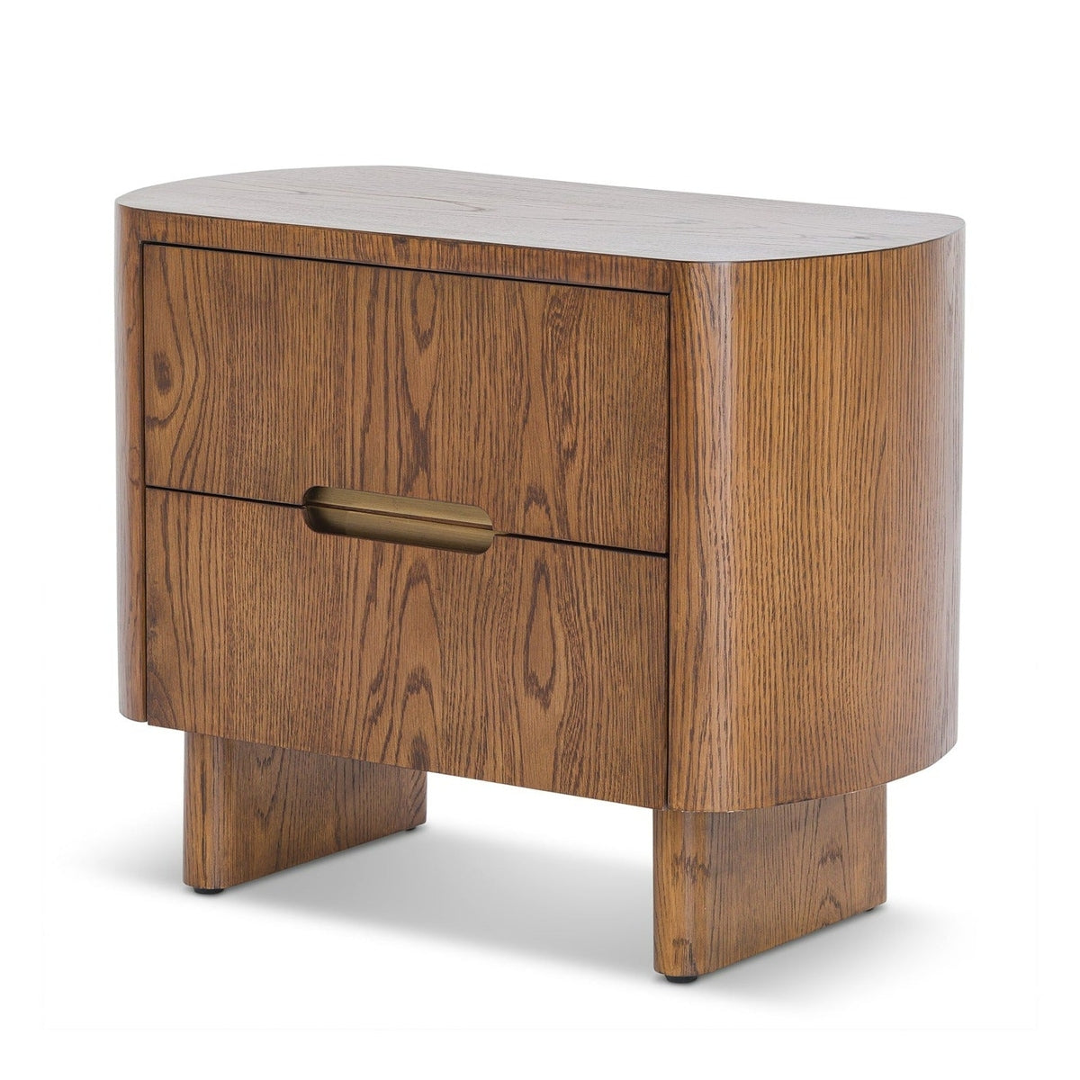 Product photograph of Liang Eimil Lettos Bedside Table In Brushed Brown Oak from Olivia's