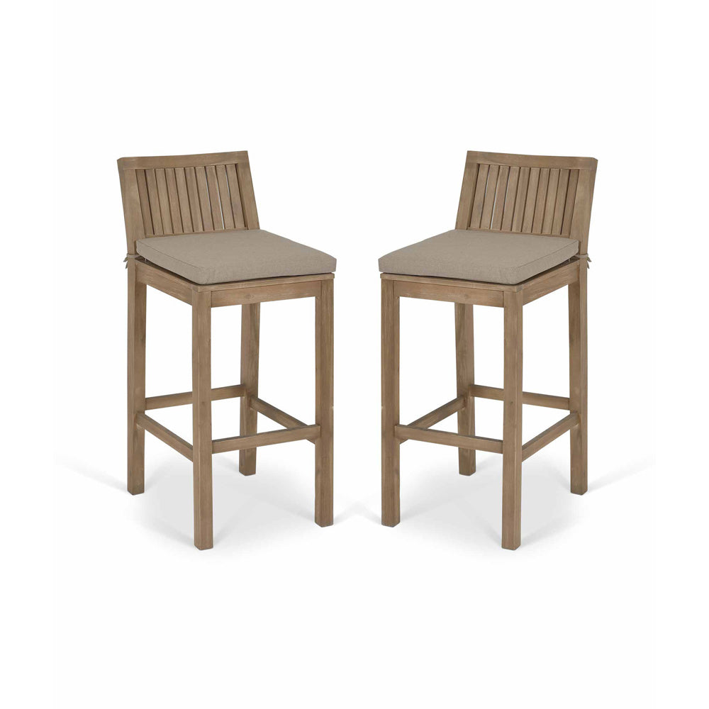 Product photograph of Garden Trading Set Of 2 Porthallow Bar Stool Natural from Olivia's