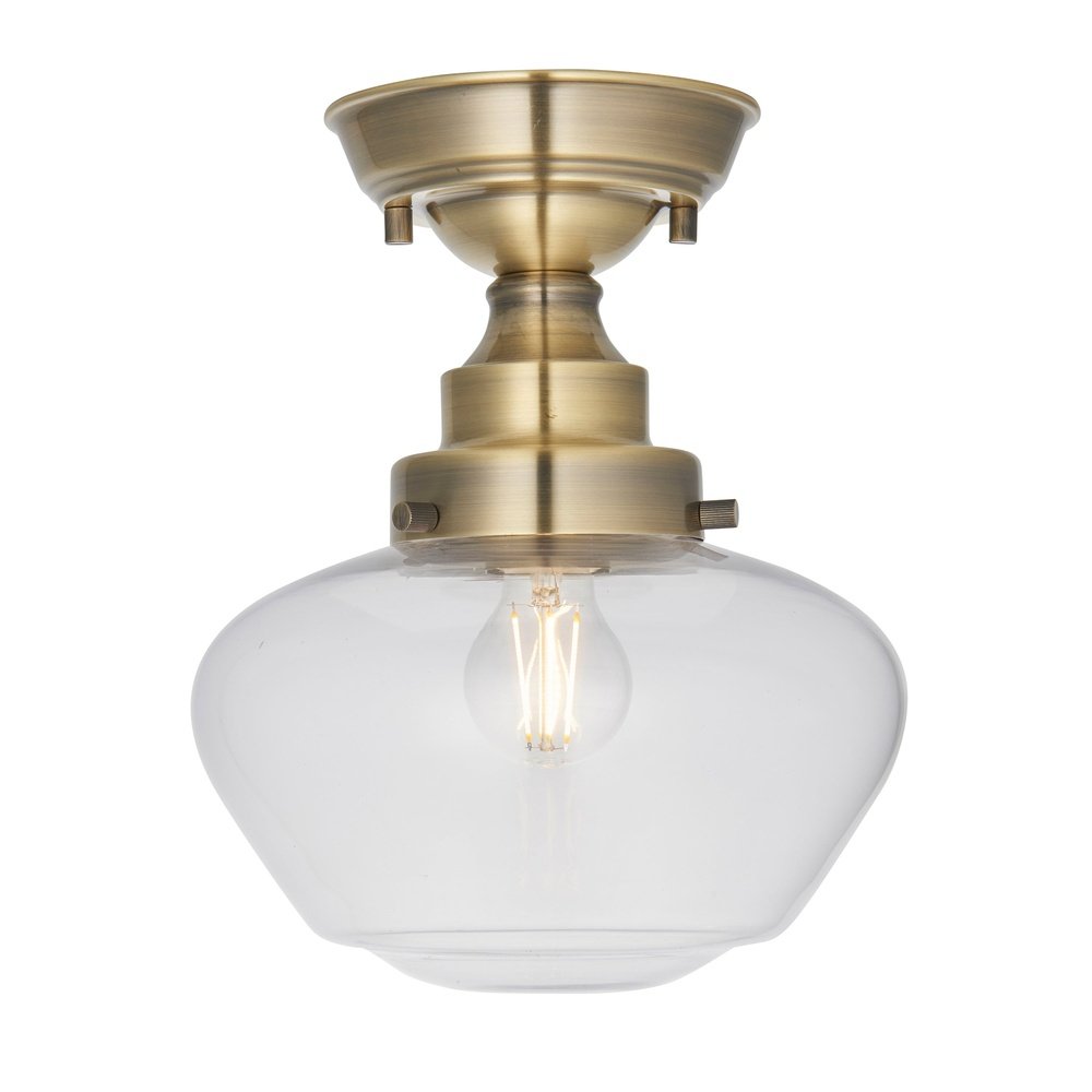 Olivias Isabella Ceiling Light In Brass Clear Glass Outlet