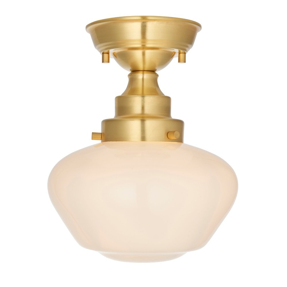 Product photograph of Olivia S Isabella Ceiling Light In Brass Opal from Olivia's
