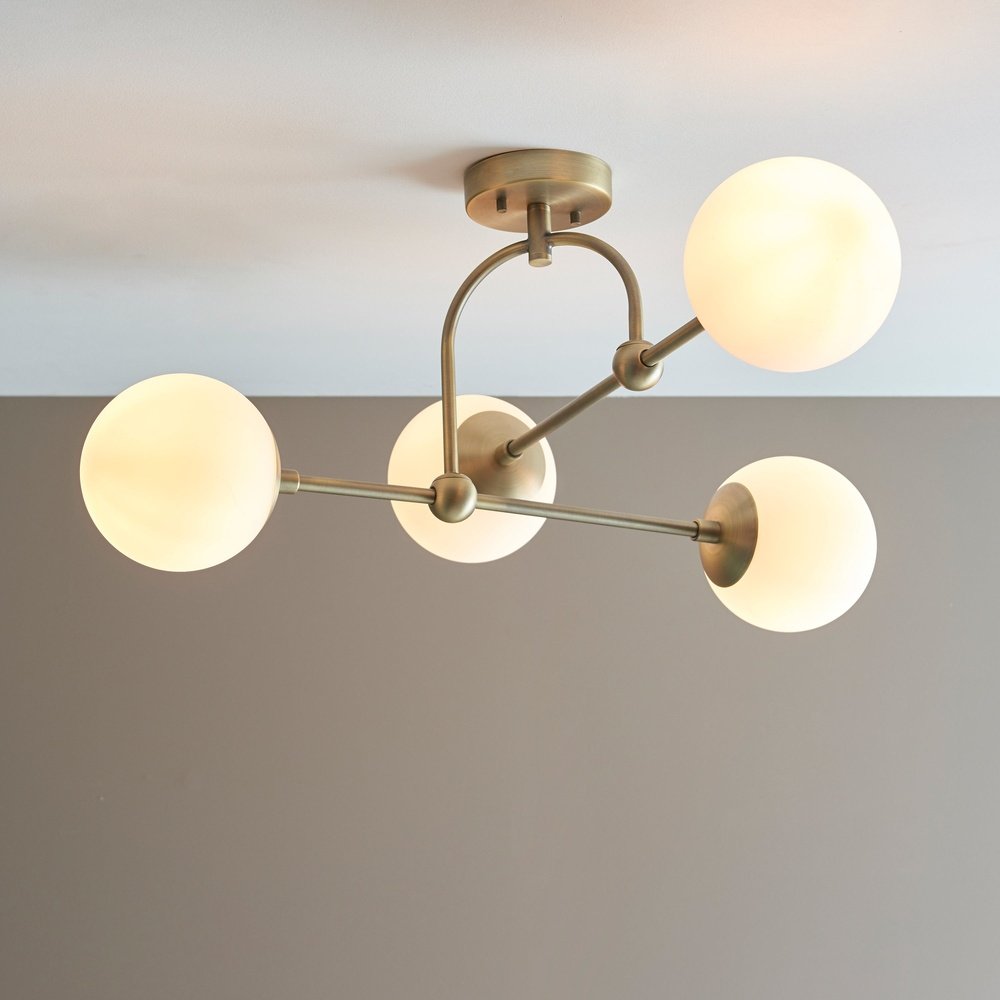 Product photograph of Olivia S Bella 4 Ceiling Light In Gold from Olivia's.