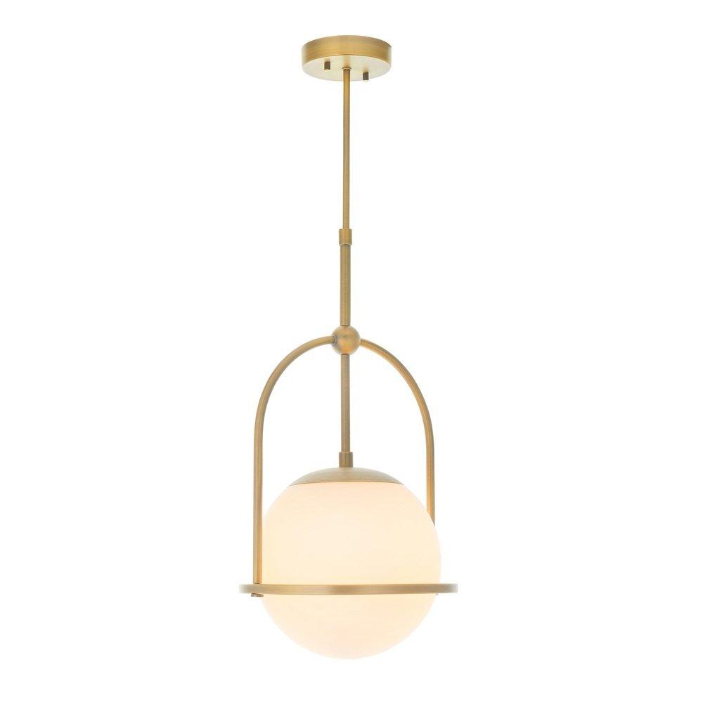 Product photograph of Olivia S Bella 1 Pendant Light In Gold from Olivia's