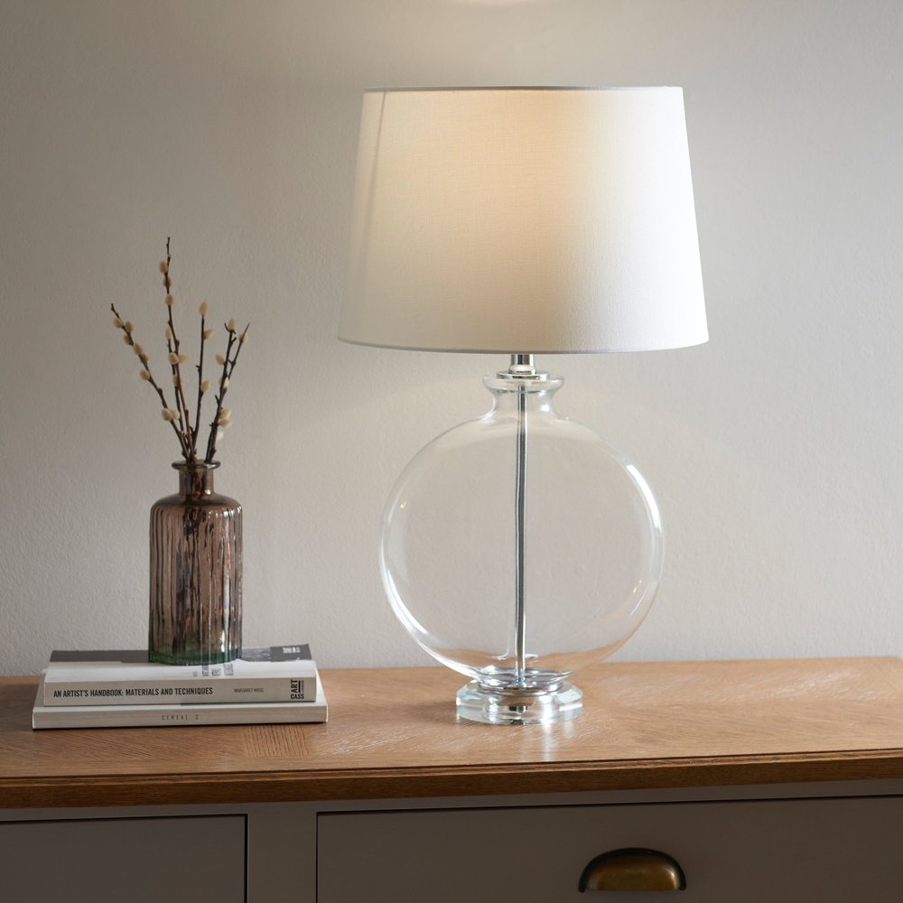 Product photograph of Olivia S Giselle Table Lamp Nickel from Olivia's.