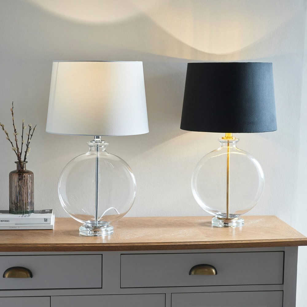 Product photograph of Olivia S Giselle Table Lamp Nickel from Olivia's.