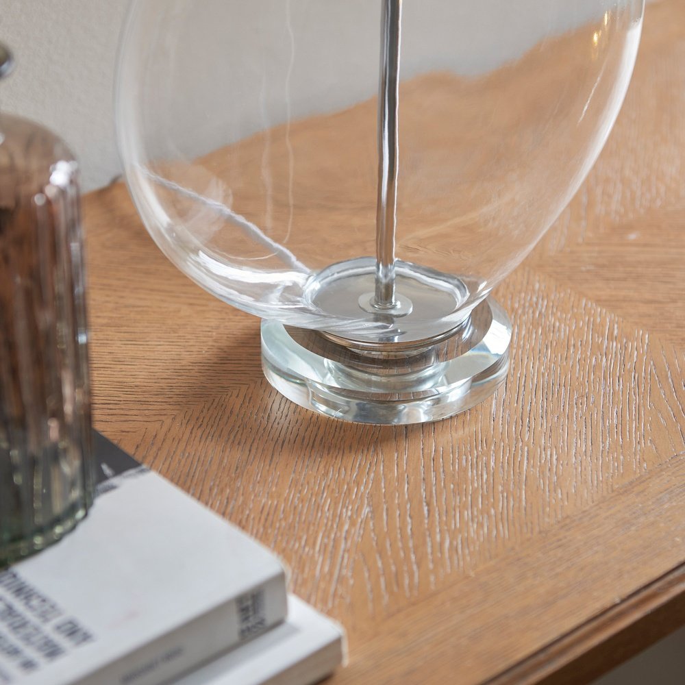 Product photograph of Olivia S Giselle Table Lamp Nickel from Olivia's.