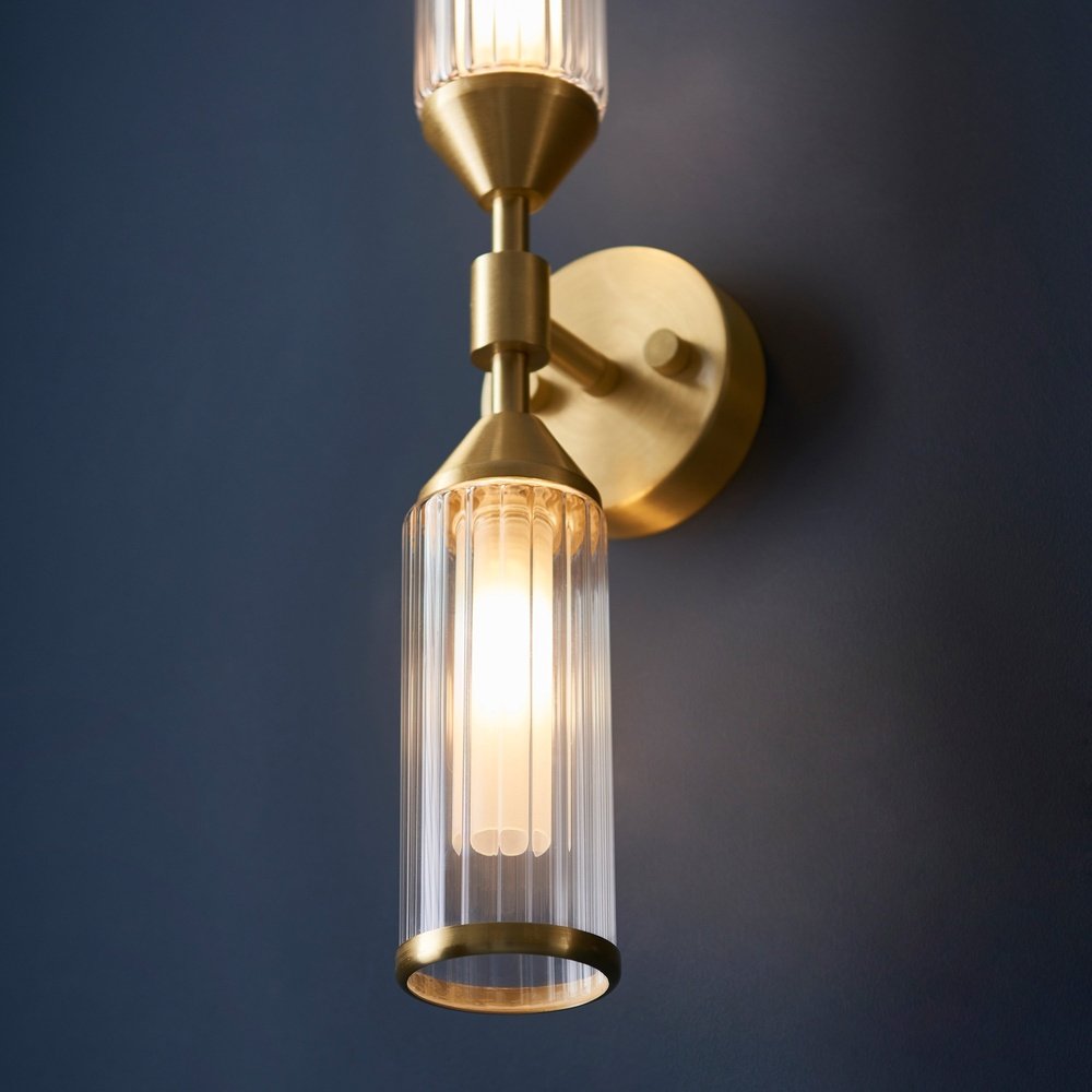 Product photograph of Olivia S Parker Wall Light In Gold from Olivia's.
