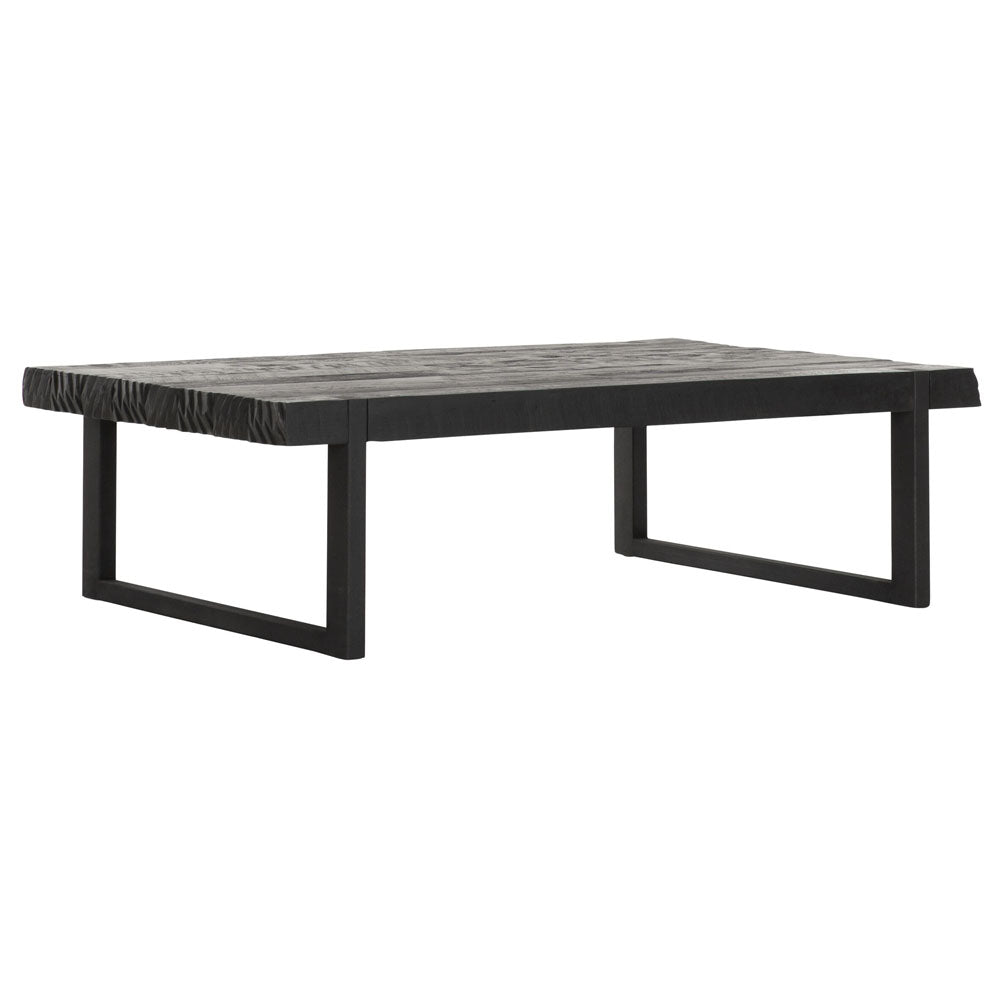 Product photograph of Dtp Home Beam Rectangular Coffee Table With Recycled Teakwood Finish Top In Black Small from Olivia's.