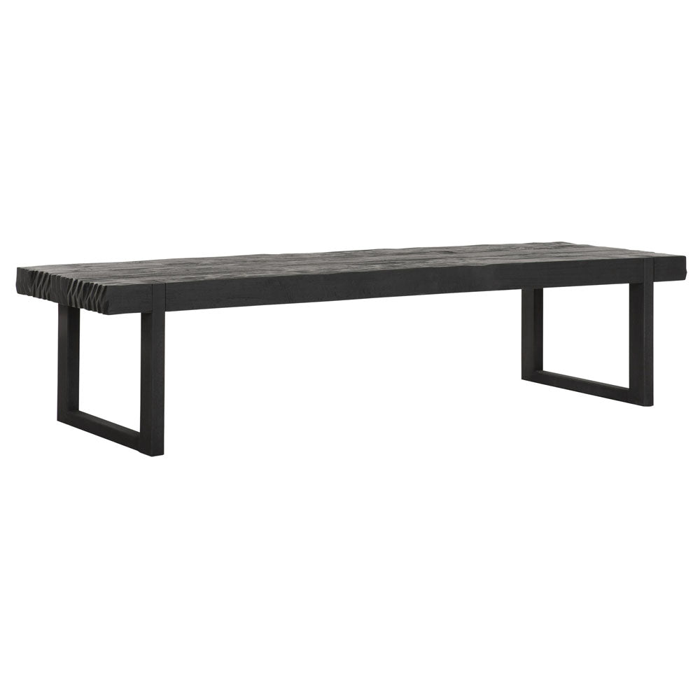 Product photograph of Dtp Home Beam Rectangular Coffee Table With Recycled Teakwood Finish Top In Black Small from Olivia's.