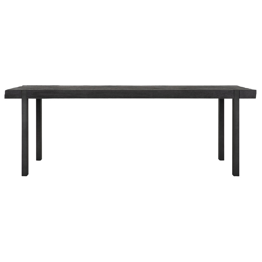 Dtp Home Beam Dining Table With Recycled Teakwood Finish Top In Black Small