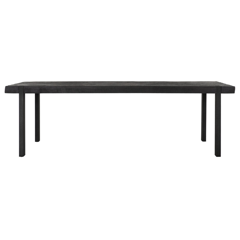 Product photograph of Dtp Home Beam Dining Table With Recycled Teakwood Finish Top In Black Medium from Olivia's.