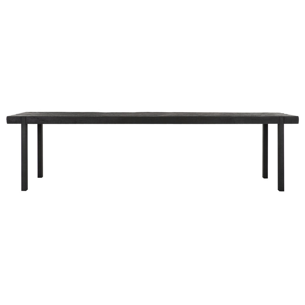 Product photograph of Dtp Home Beam Dining Table With Recycled Teakwood Finish Top In Black Medium from Olivia's.