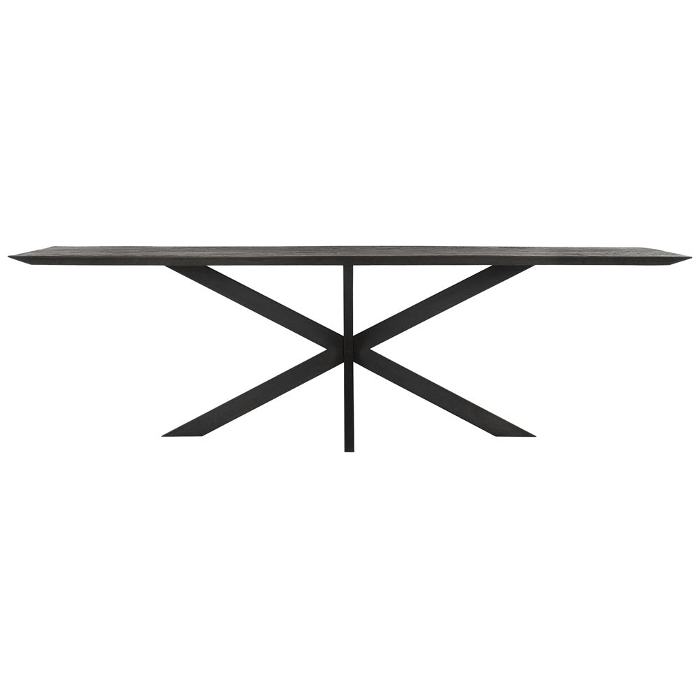 Product photograph of Dtp Home Curves Rectangular Dining Table In Black Recycled Teakwood Finish Large from Olivia's.