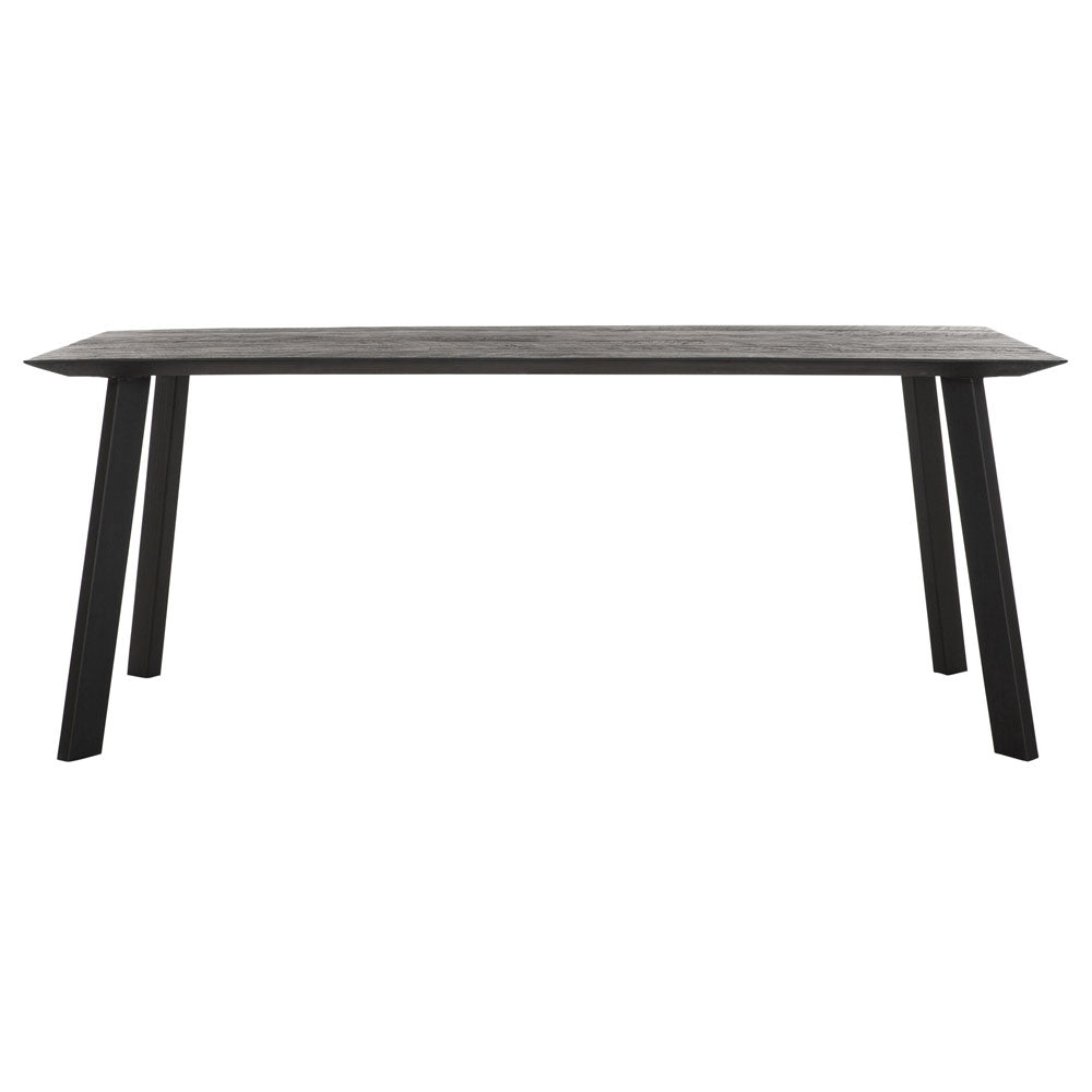 Product photograph of Dtp Home Rectangular Dining Table In Black Recycled Teakwood Finish Large from Olivia's.