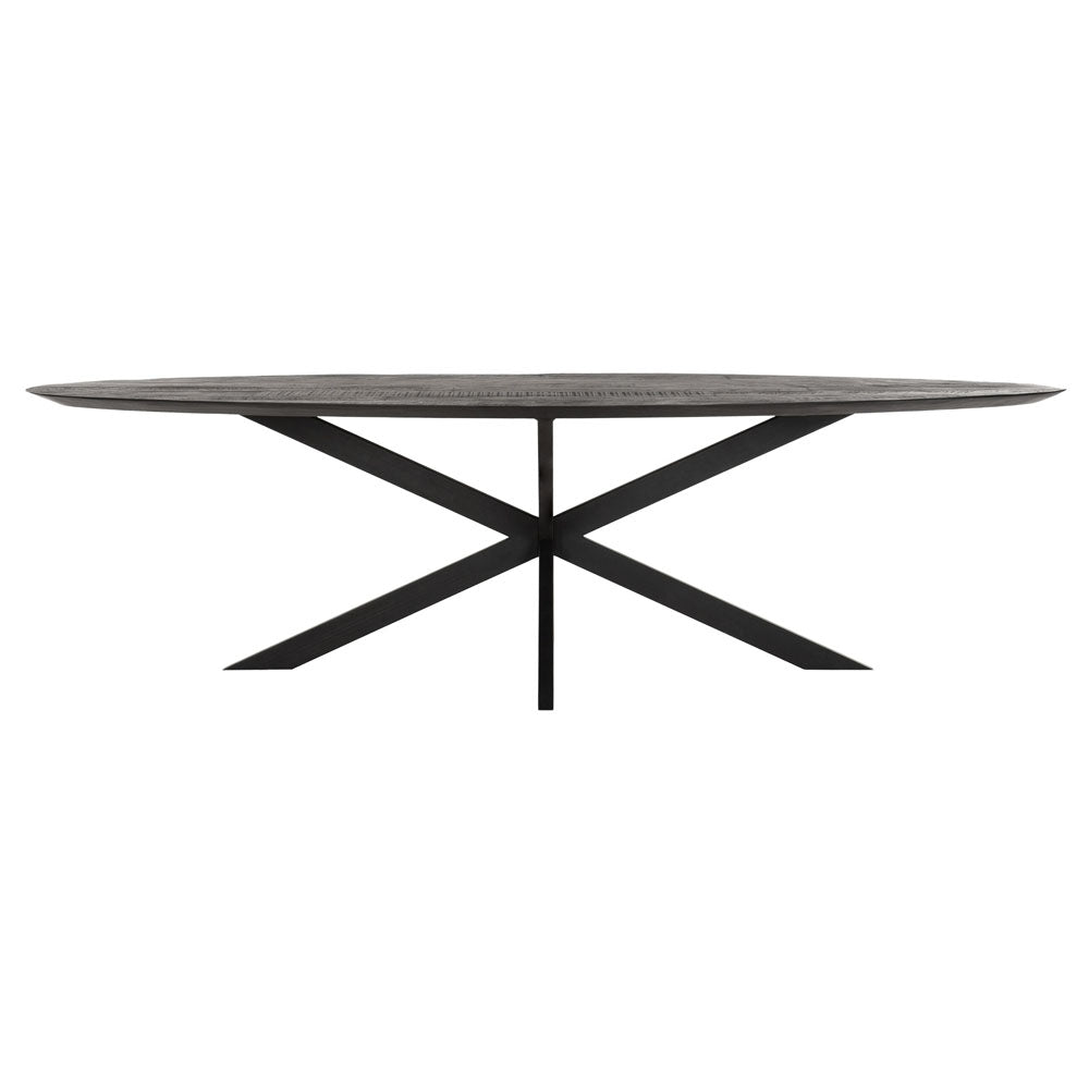 Product photograph of Dtp Home Oval Dining Table In Black Recycled Teakwood Finish Small from Olivia's.